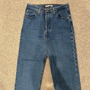 Levi’s Ribcage Straight High Rise Jeans Button Fly Size 30